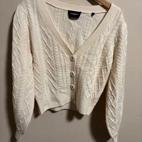 The Kooples Wool Cable Cardigan Ivory White- Size 2 (Medium)