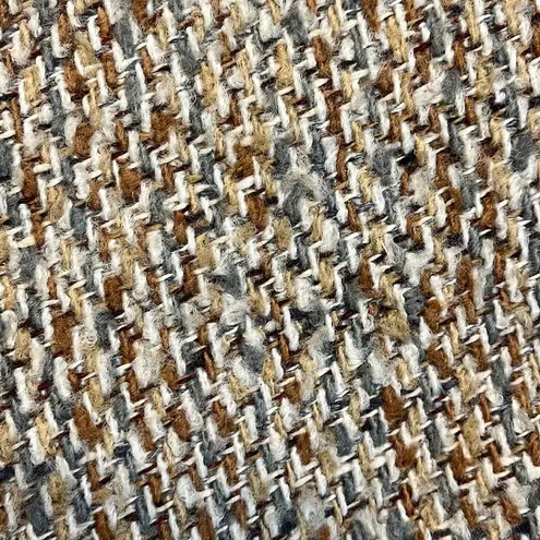 Vintage Purse Multicolored Tweed Faux Leather Handbag Shoulder Bag Brown