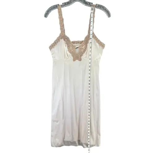 Vanity Fair Vintage Slip Dress Womens S Ivory Lace Trim Coquette Fairy Feminine