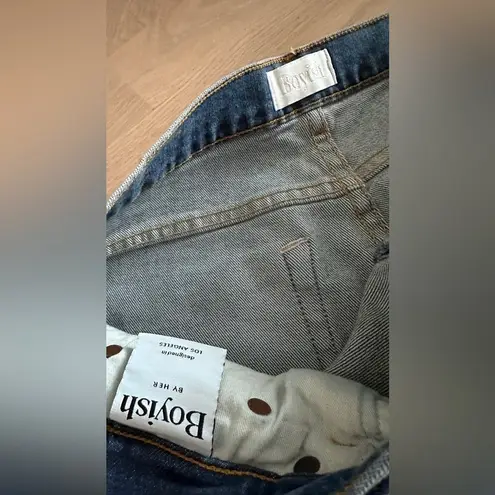 Boyish JEANS The Brady high-rise raw hem crop jeans mercy island size 32 NWT