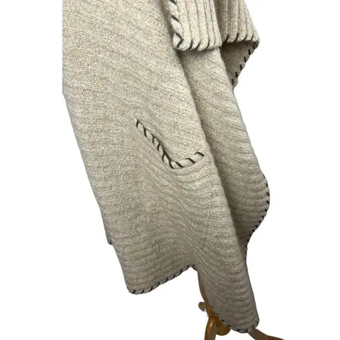 St John Sport Wool Blend Long Waterfall Sweater Cardigan Large