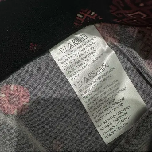 Susan Graver New Printed Liquid Knit Straight Pull On Pants Size X-Large