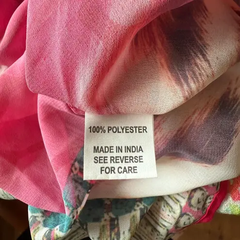 NWOT ASA Kaftans Caftan Swim Coverup Beachy Kimono Bright Leopard Print. Size S Pink