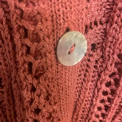 Sigrid Olsen Sport Pink Rose Button up Cardigan