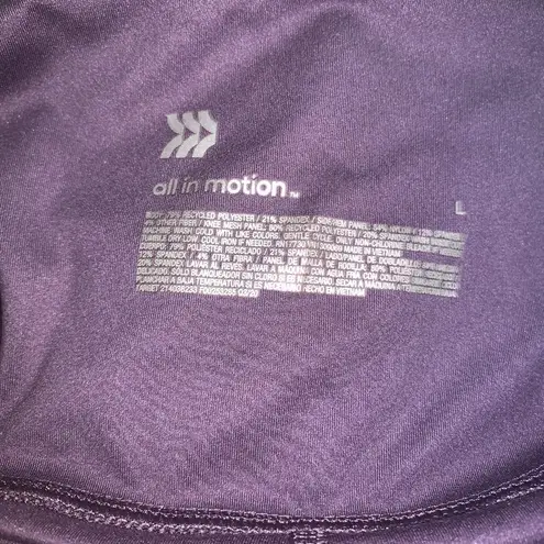 All In Motion NWT High Rise Mesh Panel Legging Woman Size L Excellent