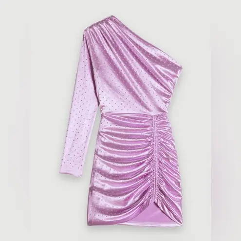 Maje One-Shoulder Lilac Dress Size US Small FR 36