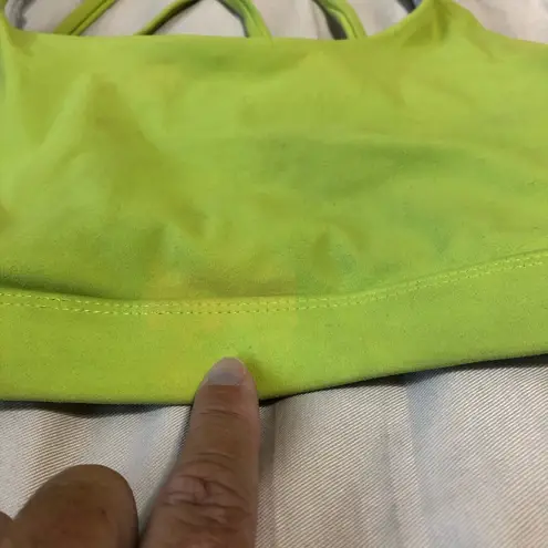 RUNNING GIRL Women's Strappy Sports Bra Sexy Cross Back Bra size xsmall Green