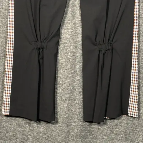 Rosie Assoulin Scrunchy Trouser Plaid Wool Maroon Pants Size 6 Blue