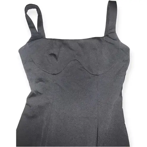 AEL Ruffle Square Neck Minidress Black Size XS