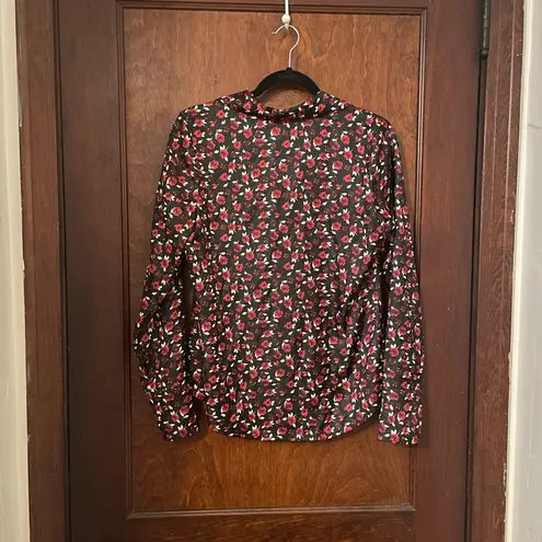 Something Navy  Vintage Style Ditsy Floral Print Blouse