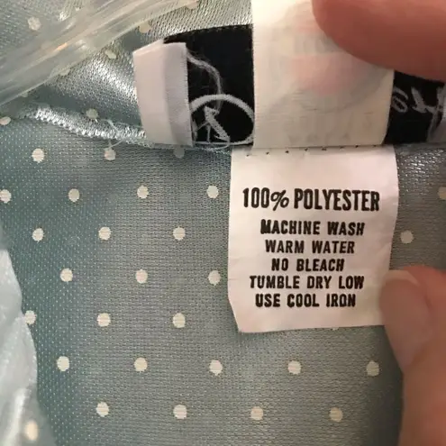 Vintage Discovery seafoam polkadot oversized robe dress 8* Blue