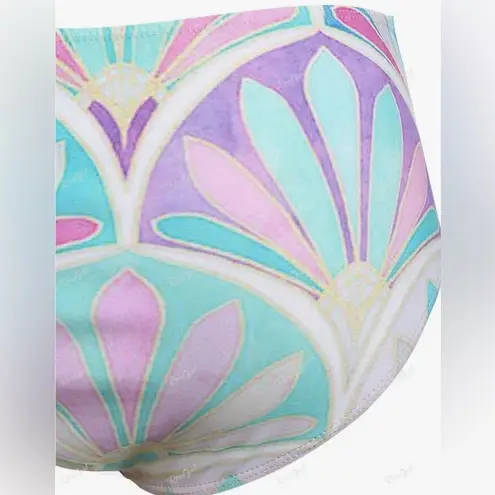 Rosegal Blue and Purple Mini Skater Skirt Resort Wear Size M