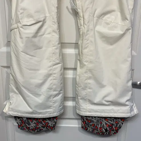 Burton Women's  White Snowboard Skiing Gear Dryride Cargo FLY Pants Size Med EUC