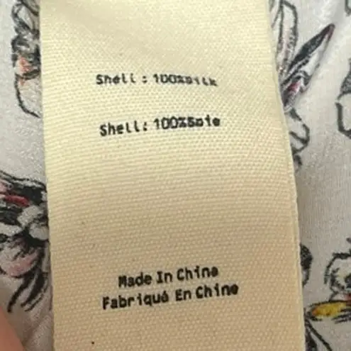 L'Agence Multicolor 100% Silk Floral Long Sleeve Button Down Shirt Blouse Top S - Image 4