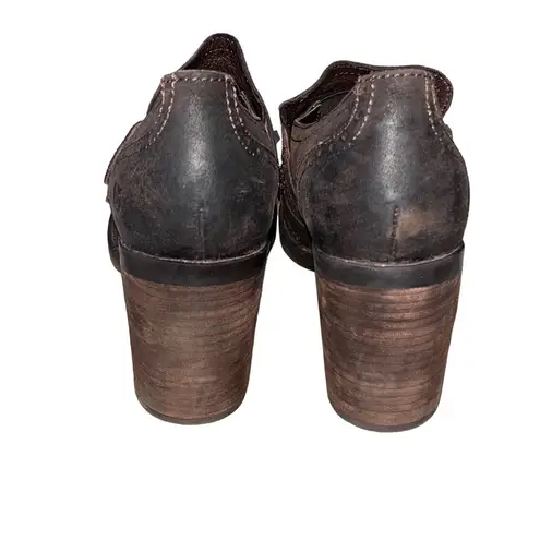 NEW Born Dark Brown Distressed Leather Hazel Kiltie Shoes Size 10
