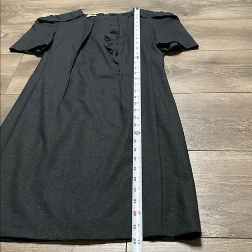 Miu Miu Gray Wool Classic Short Sleeve Dress Size 38