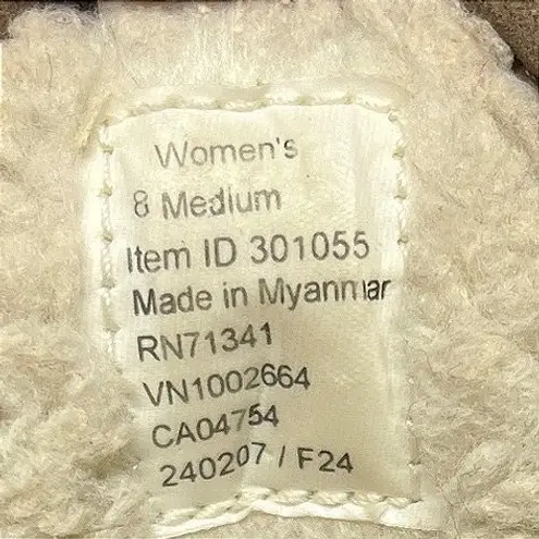 L.L. Bean Mountain Moccasin Slippers Dark Cement Women's Size 8 GUC Brown