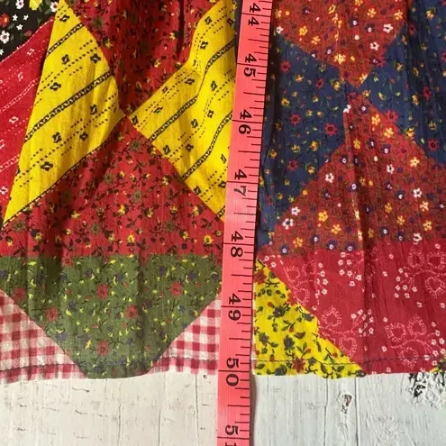 Doen Nicoletta Patchwork Print Organic Cotton Midi Dress Size Small