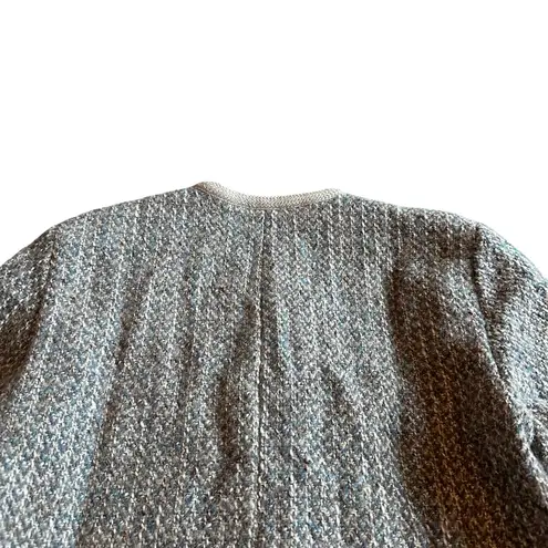 Amanda & Chelsea Wool Blend Button Down Blazer Jacket Tweed Classic Size Medium