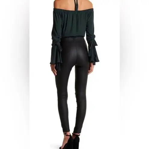 OOBER SWANK High Waisted Moto Leggings Size XS Black