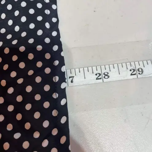 ZARA ‎ Basic Women's Polka Dot V Neck Long Sleeve Blouse Black White Size Small