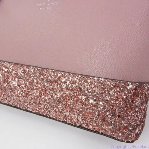 Kate Spade NWT   greta court glitter ramey‎ crossbody bag, Dusty Peony