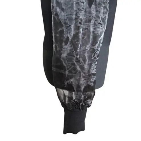 House of Harlow 1960 Black Sheer Sleeve Knit Top | Whimsigoth| Size Medium