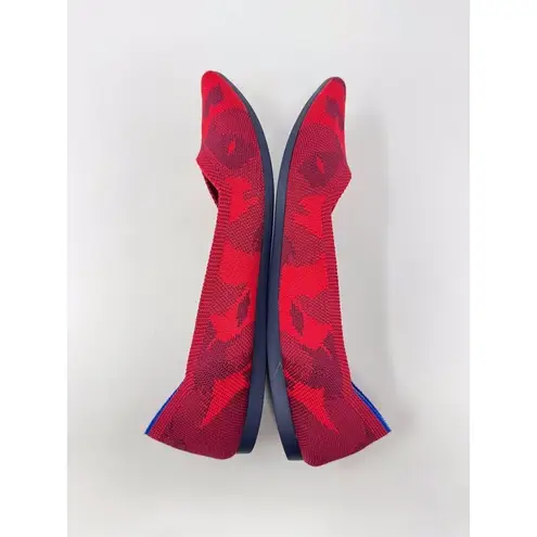 Rothy's The Point Womens Ballet Flats Red Camouflage Slip On Loafer Comfort US 10