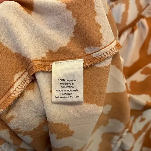 Elizabeth and James Leopard Uptown Peasant Blouse Large