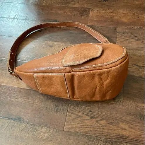 Custom made leather saddle bag