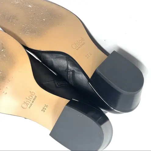 Chloé CHLOE Susanna black leather booties, made in Italy, size 39.5