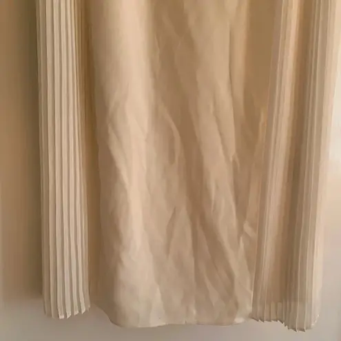 Cynthia Steffe Eden Sleeveless Cream Pleated Maxi Gown Size 4 - NWT