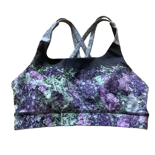 Lululemon  energy bra (Nulux) size 4 vivid vision energy bra 50g black multicolor