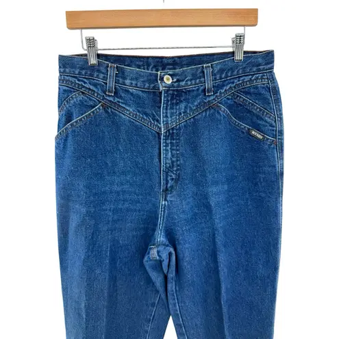 Rocky Mountain Vintage Jeans Women's 15/16 Mom 34X28 Bareback Blue Denim Western
