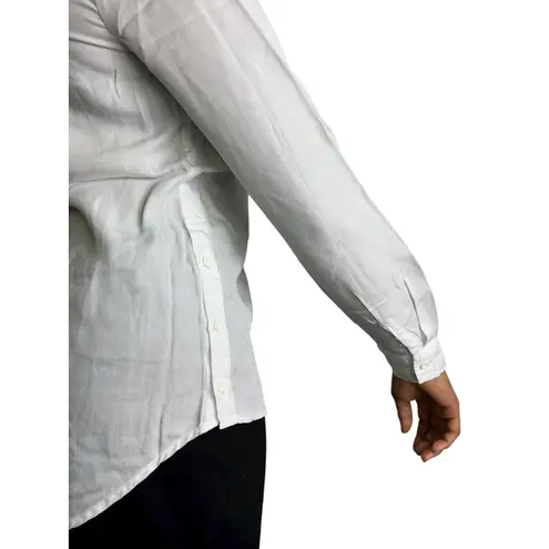 Chelsea & Theodore White Long Sleeve Button Down Shirt Career Office Work Casual