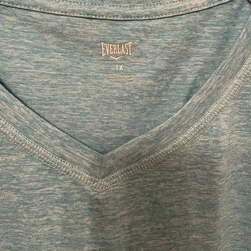 Everlast  Light Blue Active Wear T-Shirt - Size 1X
