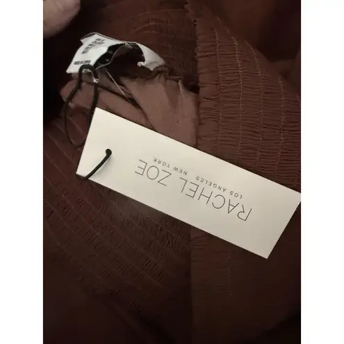 Rachel Zoe  Skirt Womens Small Brown Maxi‎ Boho Smocked Waist Ruffle Hem NWT