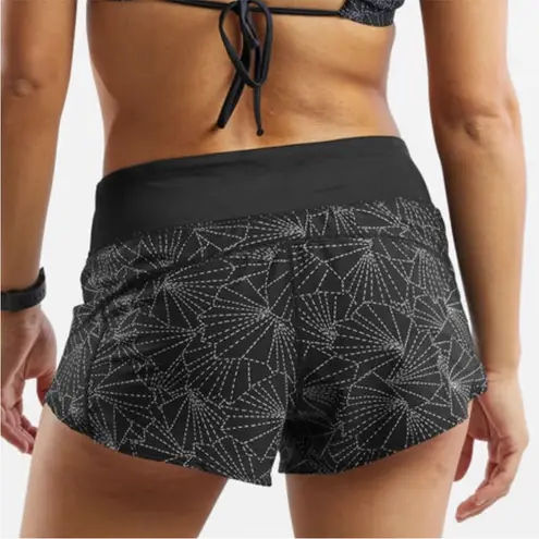 Title Nine Wahine Women’s Swim Shorts - Sashiko | Black/White | Small