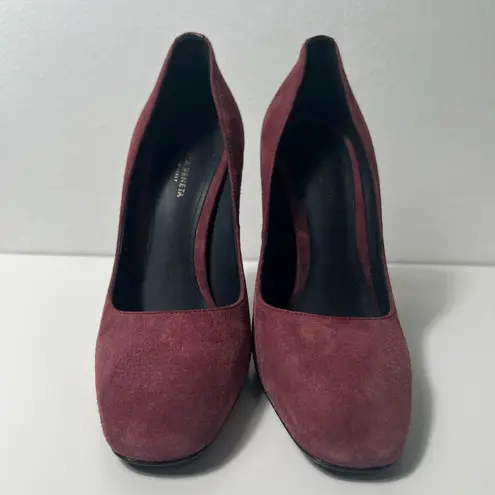 Bottega Veneta Barolo Dark Rose Luxe Kid Leather & Suede Heels Pumps Sandals