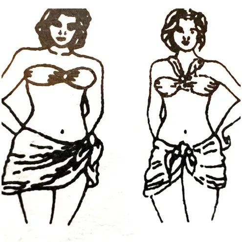 In Gear Ocean Blue Black Floral Fringe Multiway Swim Cover