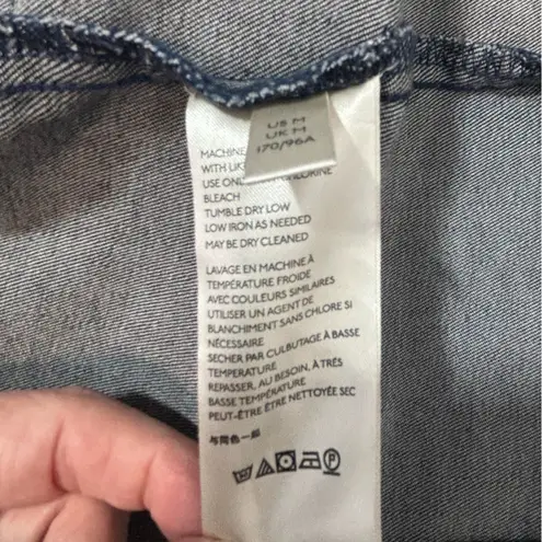 Free People  Bo Denim Mini Dress Black M Vintage Western 90s