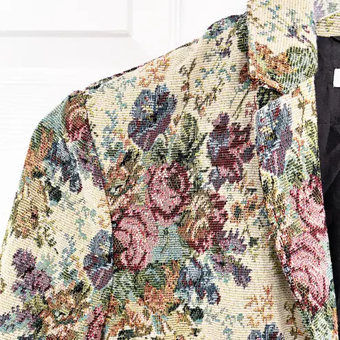 Garnet Hill Floral Tapestry Blazer