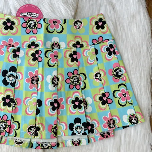 Powerpuff Girls pleated mini skirt, brand new Green Size M