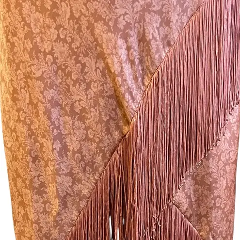 Cami NYC Womens Floral Silk Slip Dress Size M Fringe Gatsby Wedding Party Glam