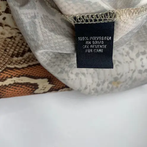 Catherine Malandrino Animal Print Button Down Long Sleeve Collared Blouse XS