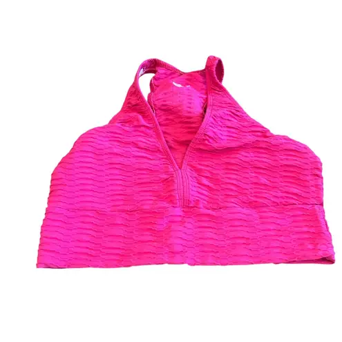 Booty By Brabants Bright Pink Two Piece Workout Set Bra Top Leggings Sz Small