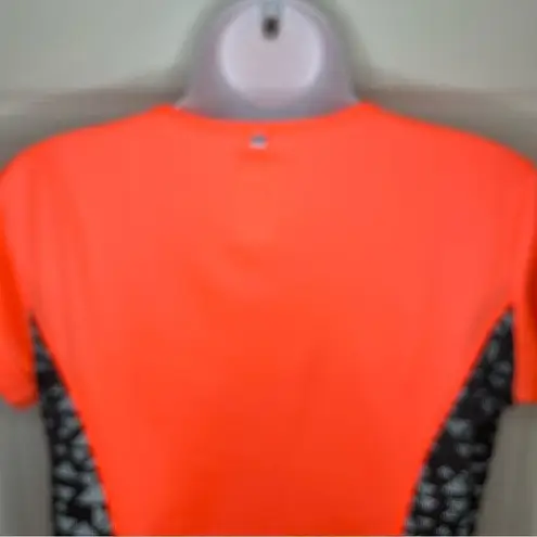 Bcg Academy Bio Viz 360 Reflective Athletic Top VNeck Sport Tee Neon Orange M