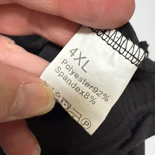 5/$35 Faith over Fear Womens Shorts Sz 4XL Black Dot Print Sleep Workout Lounge