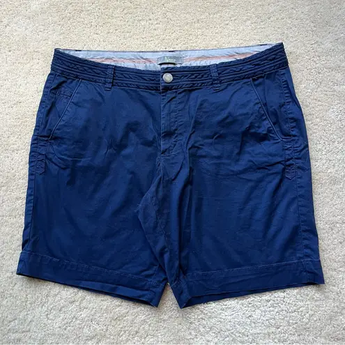 Natural Reflections Women’s Navy Blue Flat Front Chino Shorts - Size 16 - VGUC