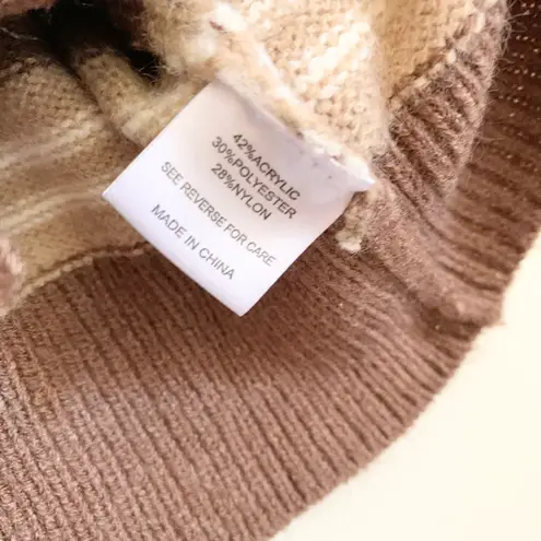 Witty Fox Brown Stripe Knit Button Down Vest Top XS